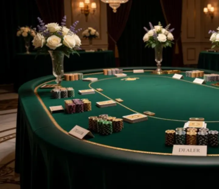 Table de poker Texas Hold'em fun money avec jetons personnalisés et cartes de haute qualité